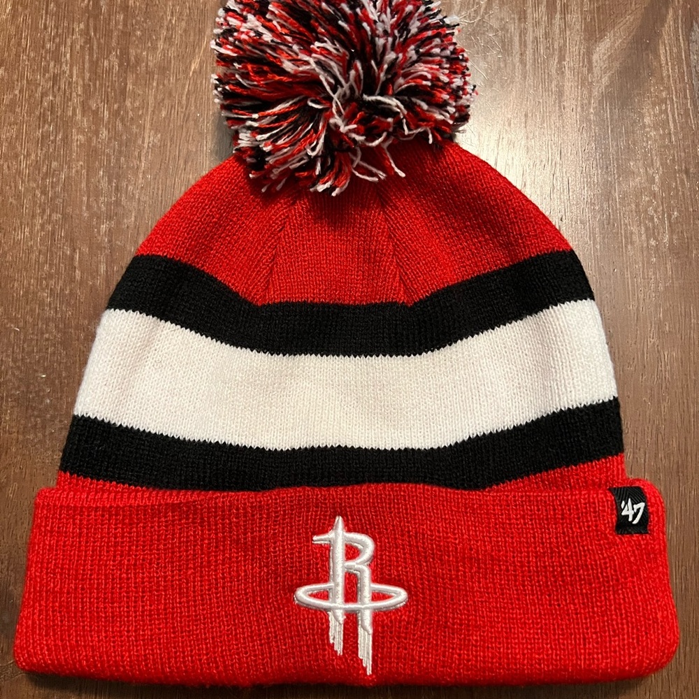 Men/Women Houston Rockets Beanie with pompon NWT